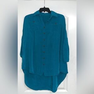 Womens button down swim coverup. One size.